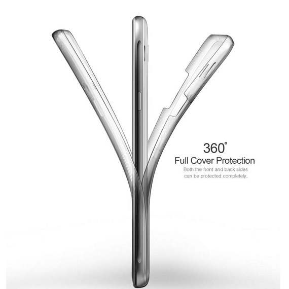 Samsung Galaxy A10s Kılıf CaseUp 360 Çift Taraflı Silikon Şeffaf 3